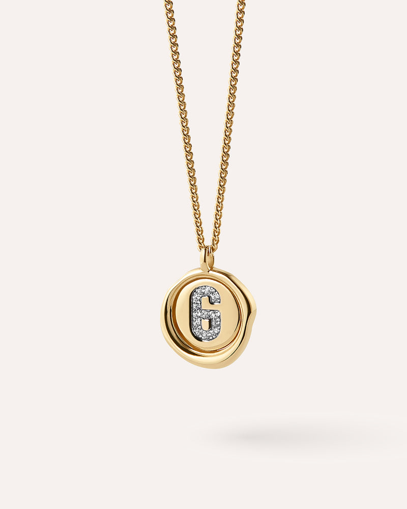 Wax Seal Initial Necklace - G