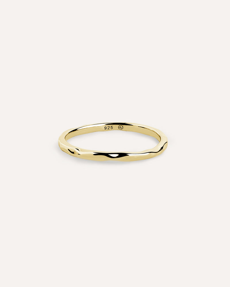 Hammered 細版戒指